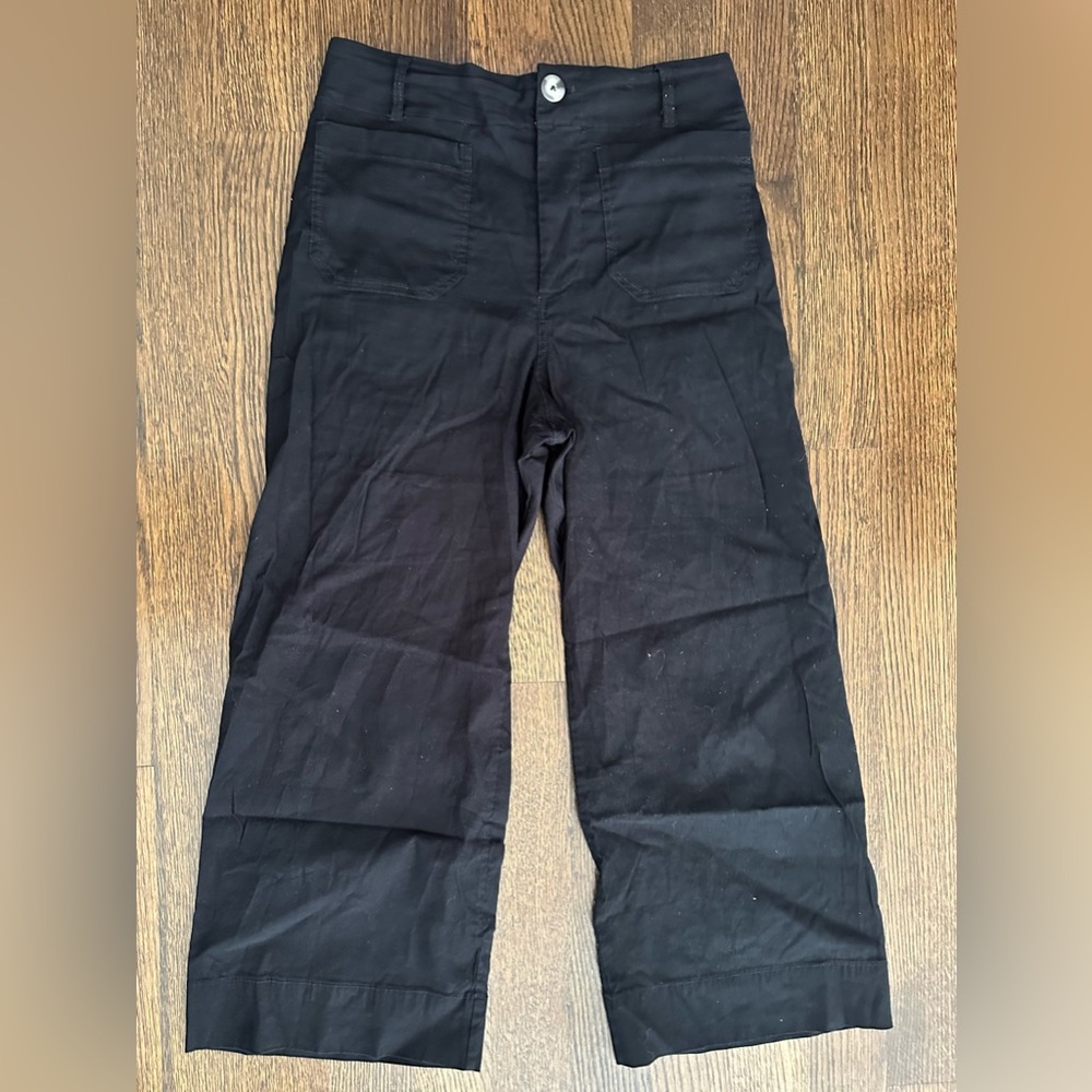 Maeve Anthropology Pants | Colette Cropped Wide-Leg Pants